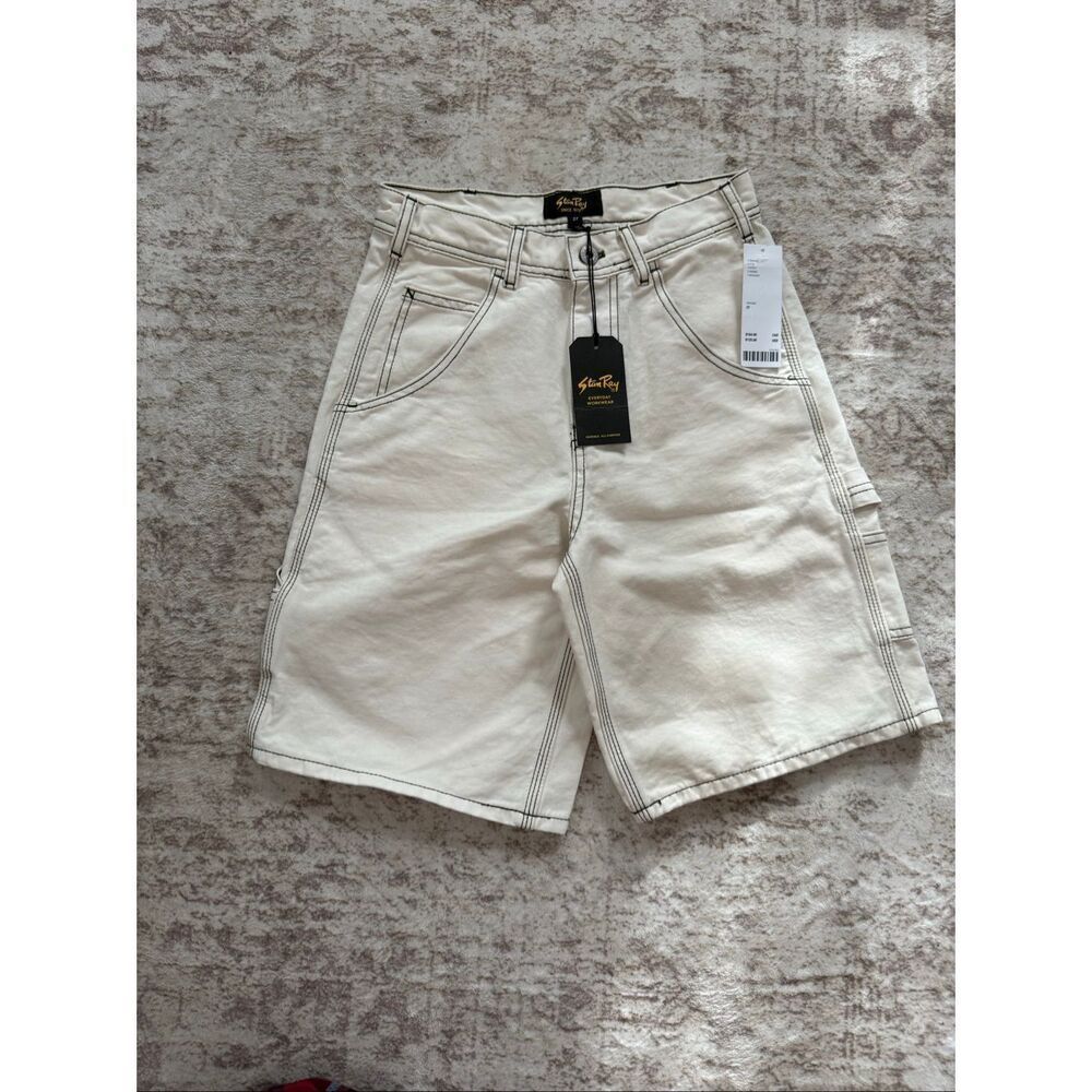NWT Stan Ray Men's Big Job Carpenter Twill Cotton Cargo Shorts Sand Size 27